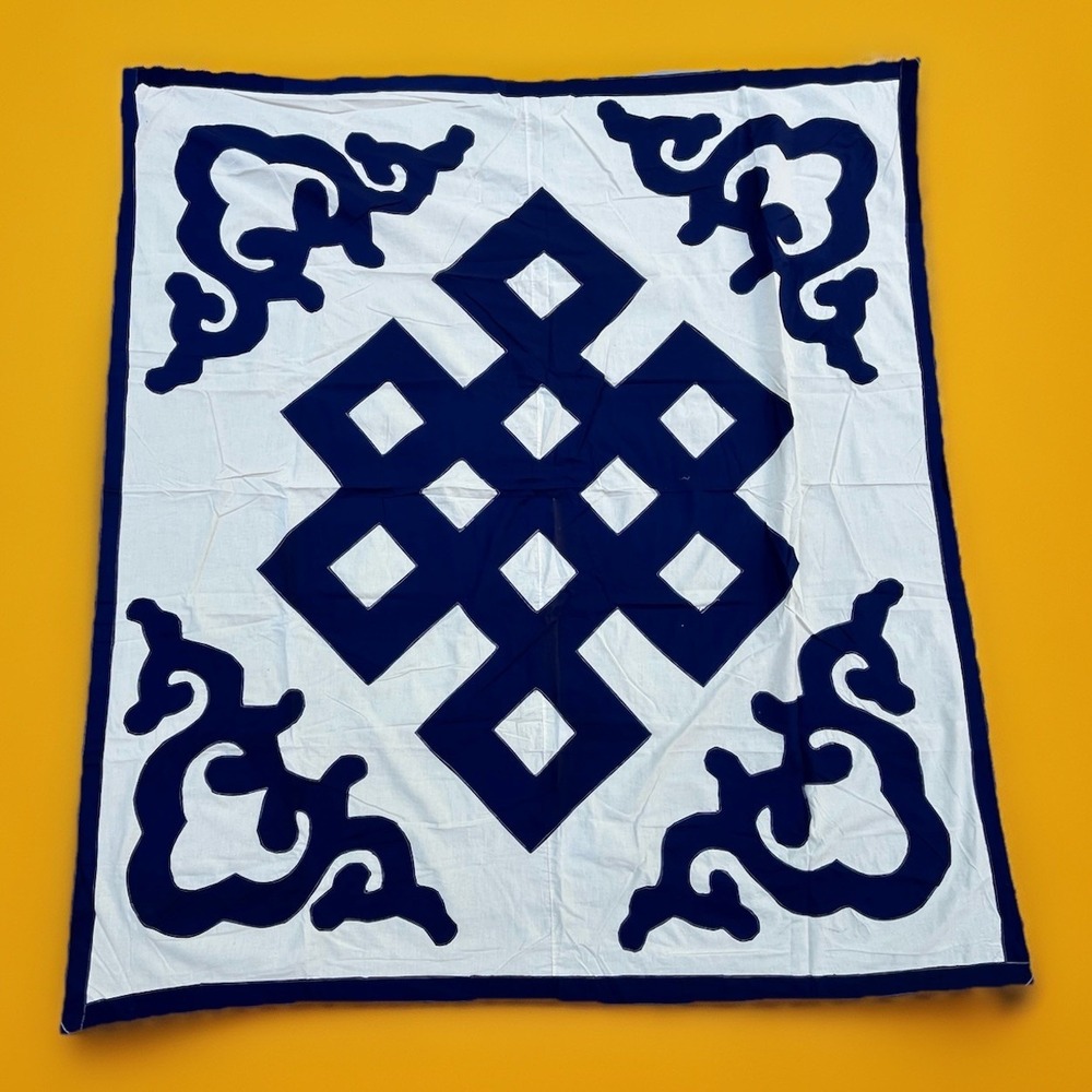 Vintage Quilt Tablecloth Wall Art Curtain Endless Knot Tibet Cotton Patchwork‎